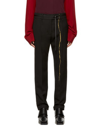 Haider Ackermann Black Embroidered Classic Trousers
