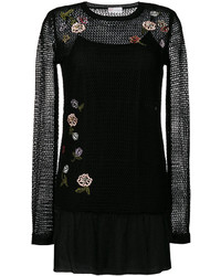 RED Valentino Embroidered Loose Knit Dress