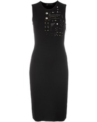 Versace Embroidered Eyelet Detail Dress
