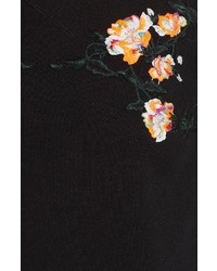 Jason Wu Floral Embroidered Merino Wool Blend Sweater