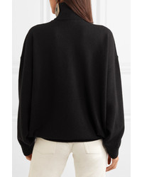 Balenciaga Embroidered Wool And Cashmere Blend Turtleneck Sweater