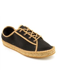 Andre Assous Tami Black Fabric Espadrilles Shoes