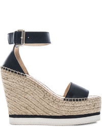 See by Chloe Leather Glyn Espadrille Wedges