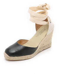 Soludos Leather Tall Wedge Espadrilles
