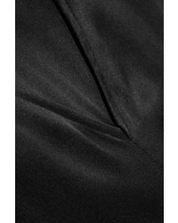 Kenzo Belted Silk Satin Maxi Dress Black