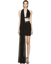 Versus Black Halter Anthony Vaccarello Edition Evening Gown
