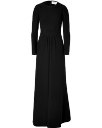 Valentino Black Long Sleeve Silk Gown