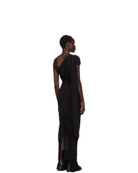 Rick Owens Lilies Black Single Shoulder Gown