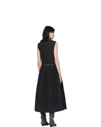 We11done Black Zip Detail Long Dress