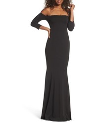 Katie May Brentwood Three Quarter Sleeve Off The Shoulder Gown