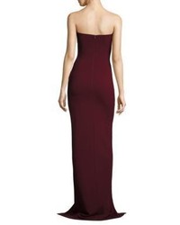 SOLACE London Bysha Strapless Crepe Gown