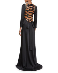 Jenny Packham Casino Royal Redux Lace Back Gown Black