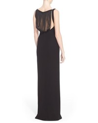 Versace Collection Fringe Back Gown
