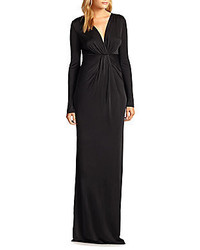 Diane von Furstenberg Draped Satin Jersey Gown