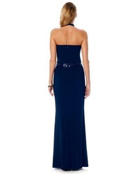 Laundry by Shelli Segal Drape Neck Jersey Gown