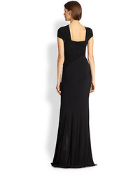 Donna Karan Draped Crossover Gown