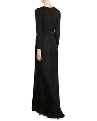 Alexander McQueen Draped Floor Length Gown