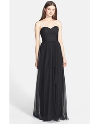 Amsale Draped Tulle Gown