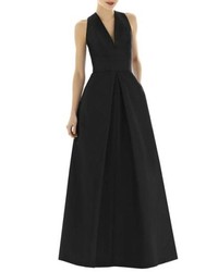 Alfred Sung Dupioni A Line Gown