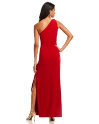 Chaps Embellished Asymmetrical Evening Gown