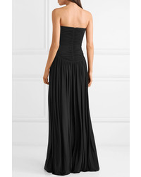 Alexander Wang Eyelet Embellished Ruched Stretch Jersey Gown