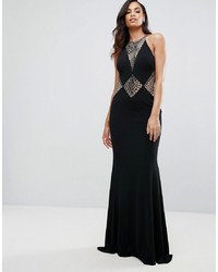 Jovani Fishtail Maxi Dress With Cut Out