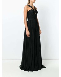Dsquared2 Fitted Bustier Flared Gown