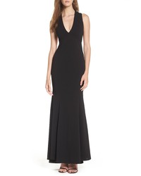 Lulus Heaven Earth Plunge Neck Gown
