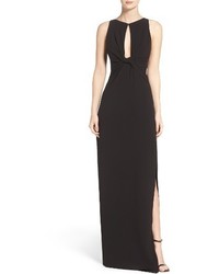 Halston Heritage Crepe Knot Gown