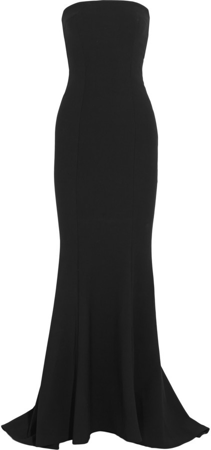 black crepe gown