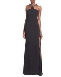 Love Nickie Lew Embellished Collar Gown