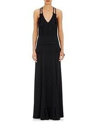 Maison Mayle Cady Ruffled Front Gown