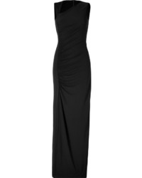Michael Kors Michl Kors Jersey Draped Evening Gown In Black