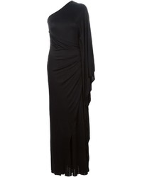 MSGM One Shoulder Pleated Gown