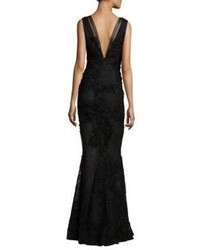 Marchesa Notte Sleeveless Soutage Gown