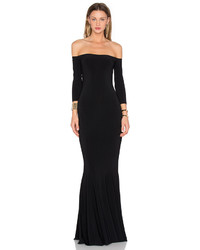 Norma Kamali Off The Shoulder Fishtail Gown