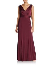Vera Wang Pleated Bodice Gown