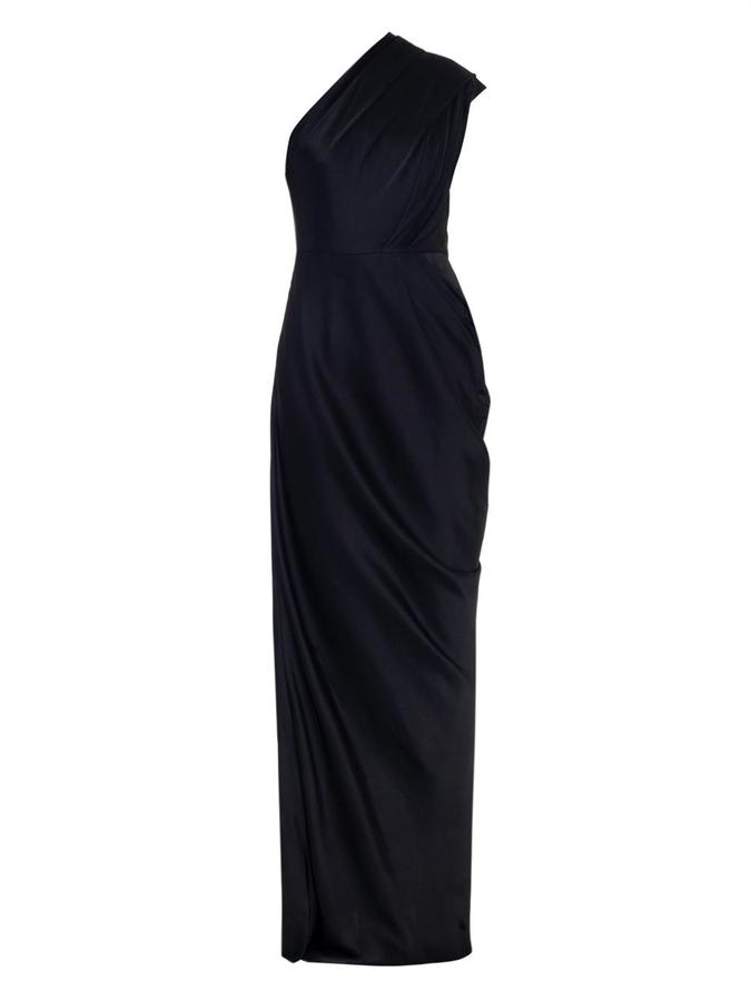 black pinafore dress long