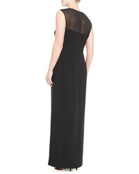 Marina Rinaldi Sheer Detail Long Gown Plus Size