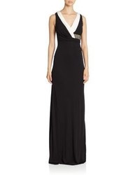 David Meister Sleeveless Gown With Draped Bodice