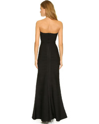 Herve Leger Strapless Gown
