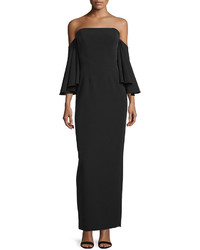 Milly Strapless Off The Shoulder Column Gown