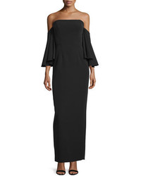 Milly Strapless Off The Shoulder Column Gown