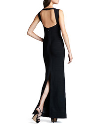 Herve Leger Sweetheart Neck Long Gown