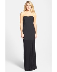 Nicole Miller Tech Crepe Strapless Gown