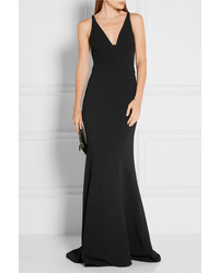 Narciso Rodriguez Textured Stretch Crepe Gown Black