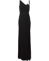 Versace Collection Embellished Asymmetric Strap Gown