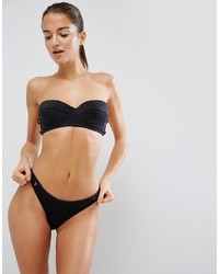 Asos Mix And Match Cupped Bandeau Bikini Top With Eyelets