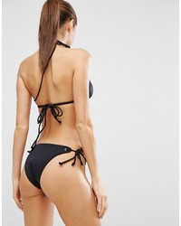 Asos Mix And Match Triangle Bikini Top With Double Strap And Eyelets