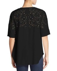 Theory Antazie Eyelet Top